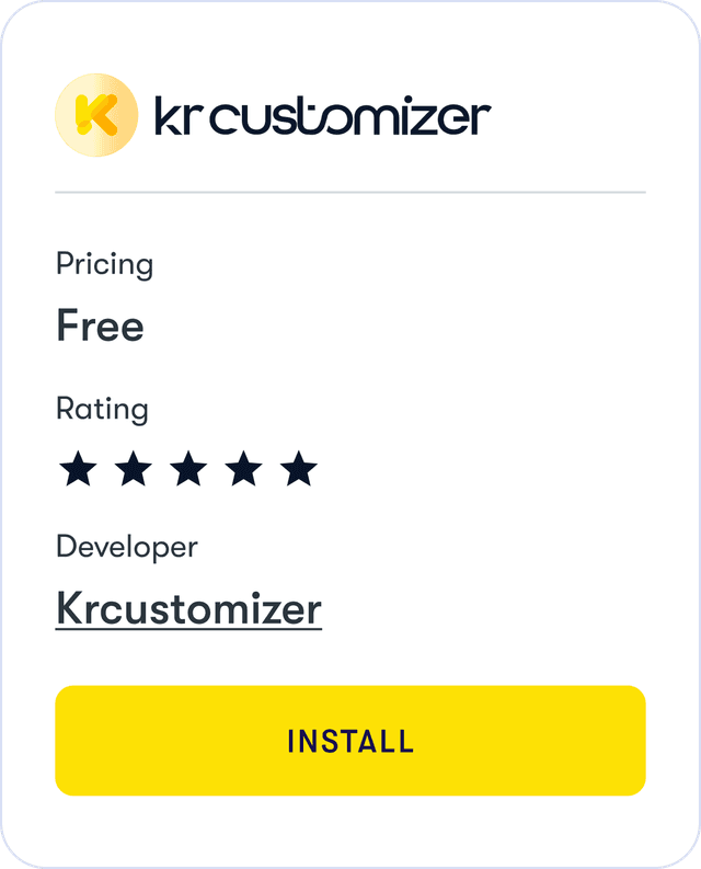 Install KR Customizer